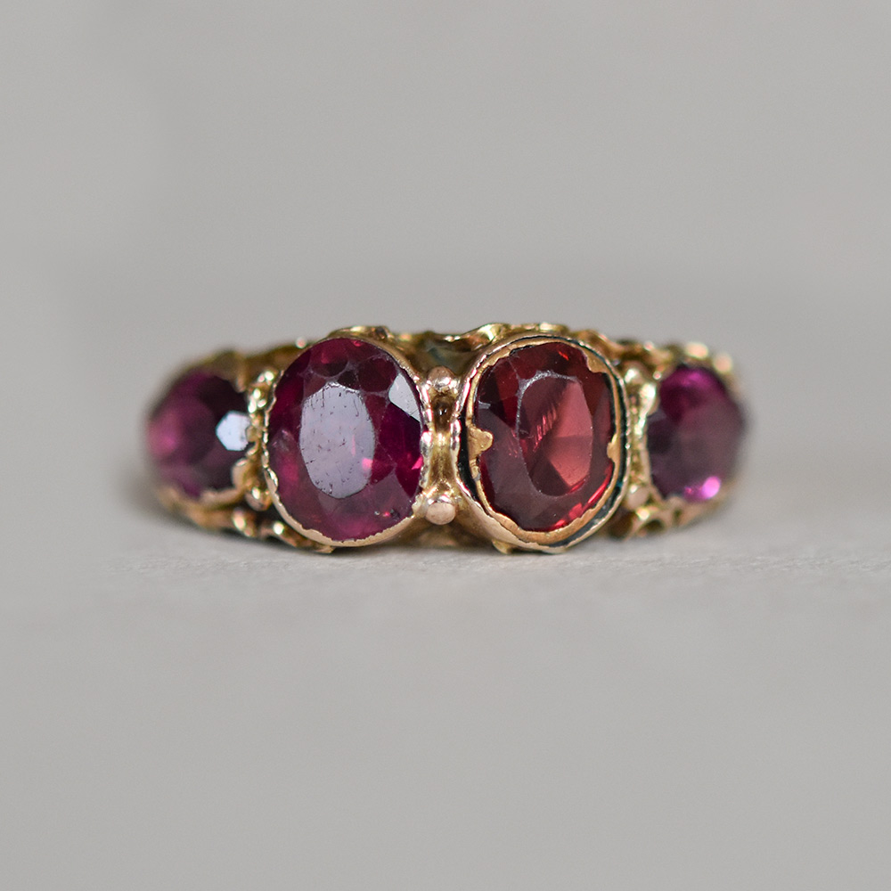 Antique Victorian 9ct gold garnet ring *Reserved for H* - Vintique ...