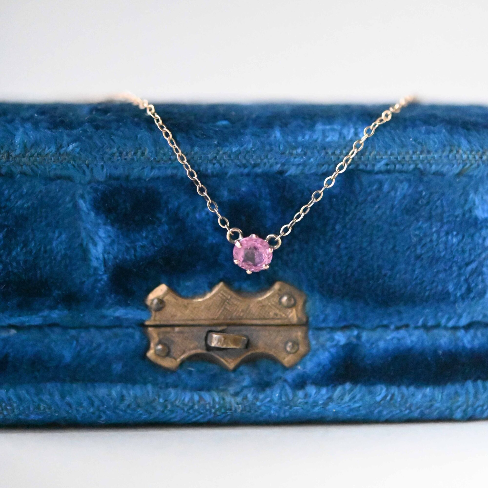 9ct gold cutie pink tourmaline necklace - Image 2