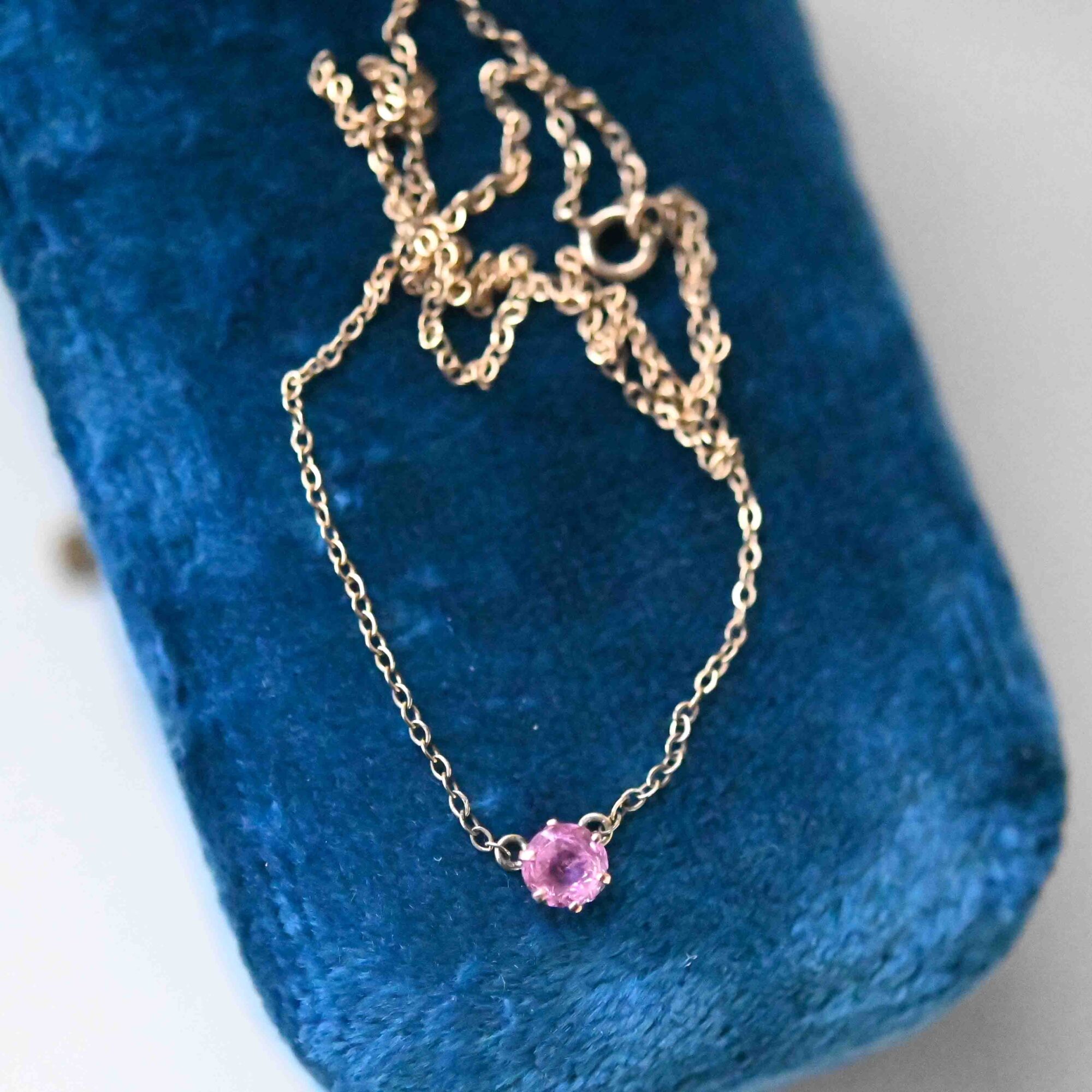 9ct gold cutie pink tourmaline necklace - Image 3