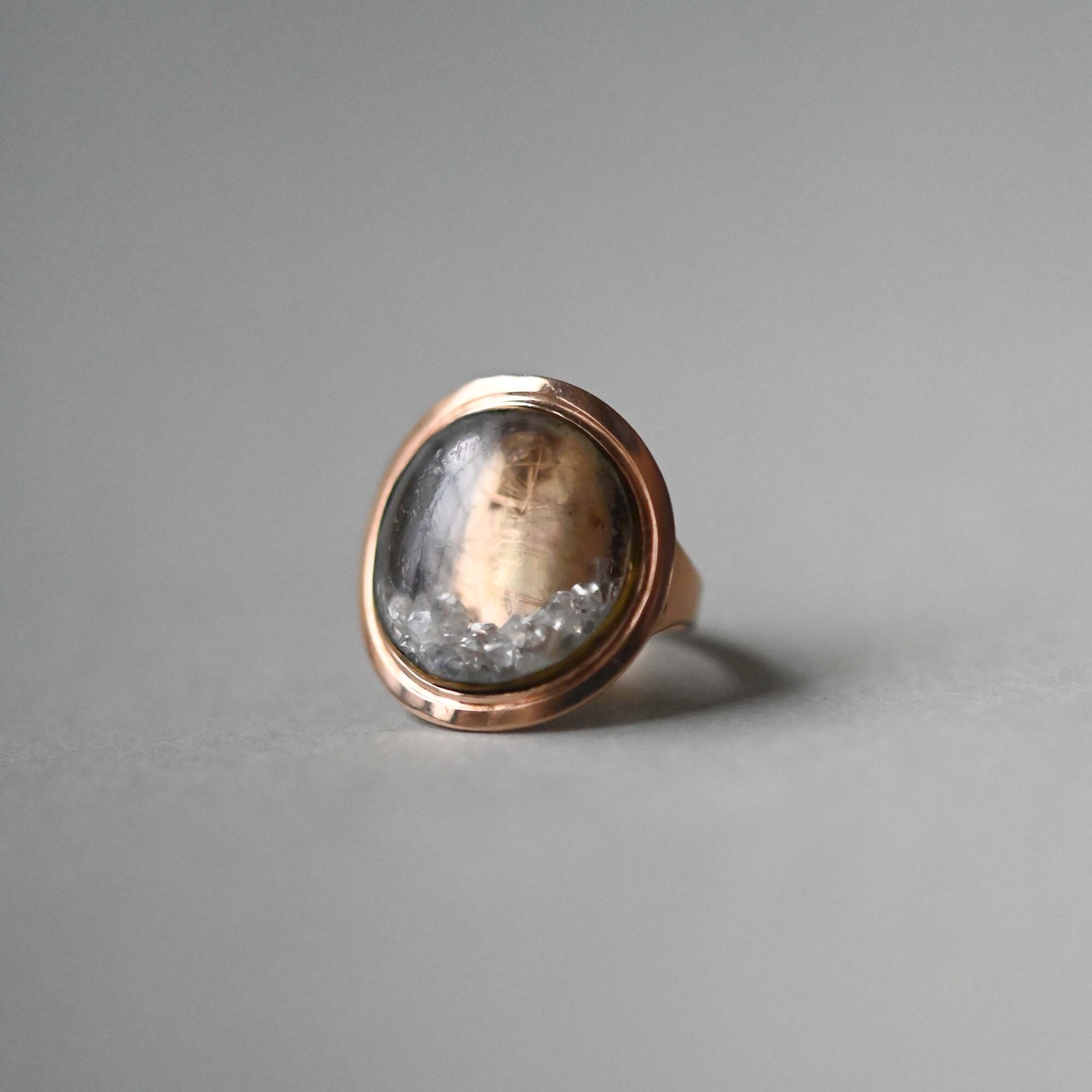 C.1780 GEORGIAN 9ct gold glazed ring - Image 2