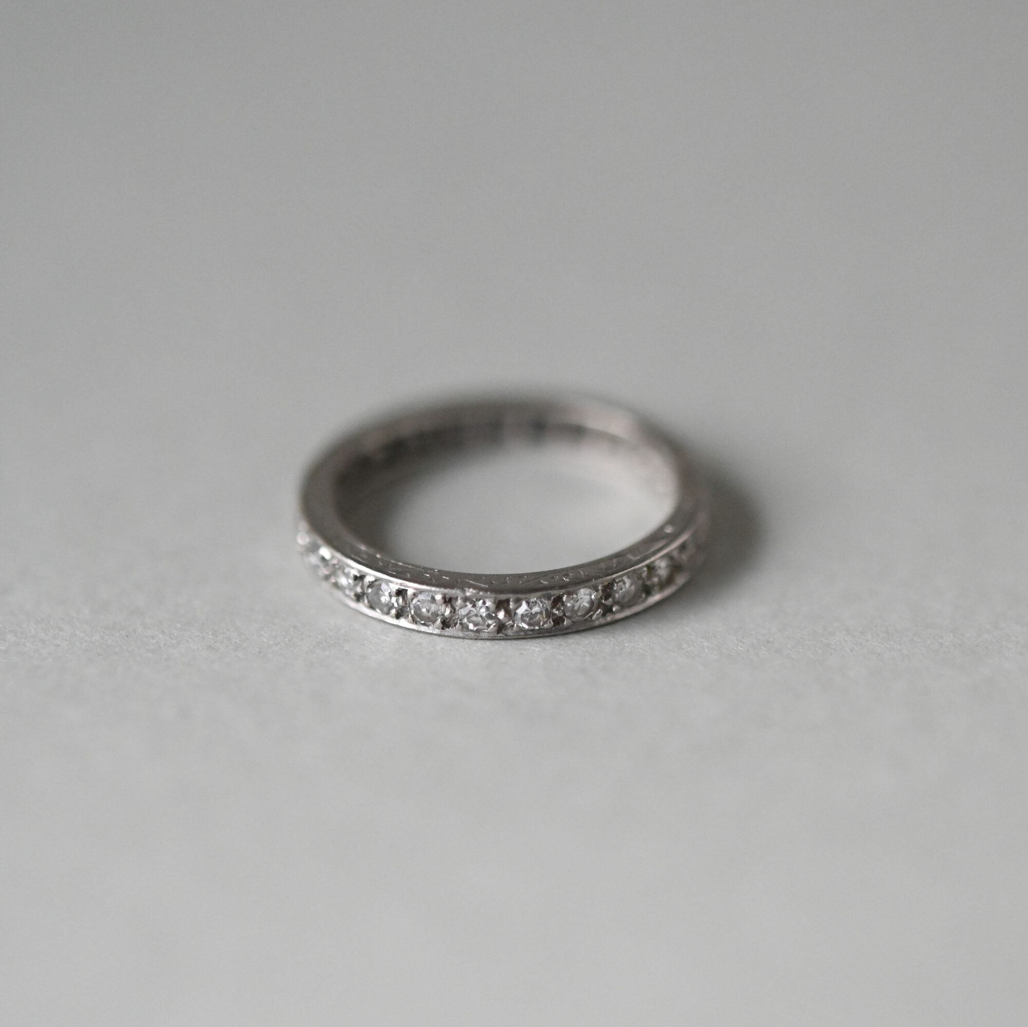 Art Deco 18ct white gold diamond eternity ring, 0.75 carats - Image 2