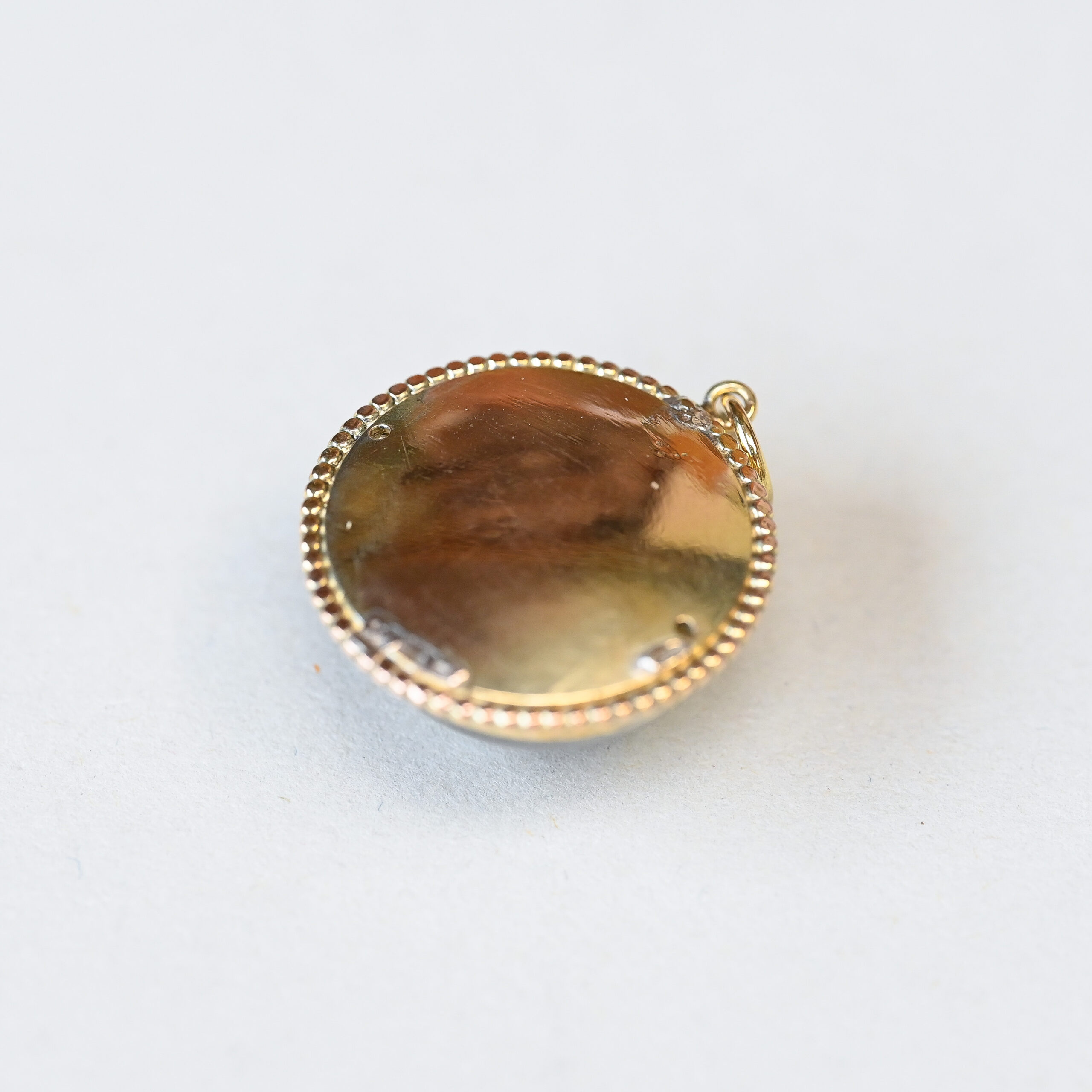 Antique Victorian 15ct gold rock crystal pendant c.1880s - Image 5