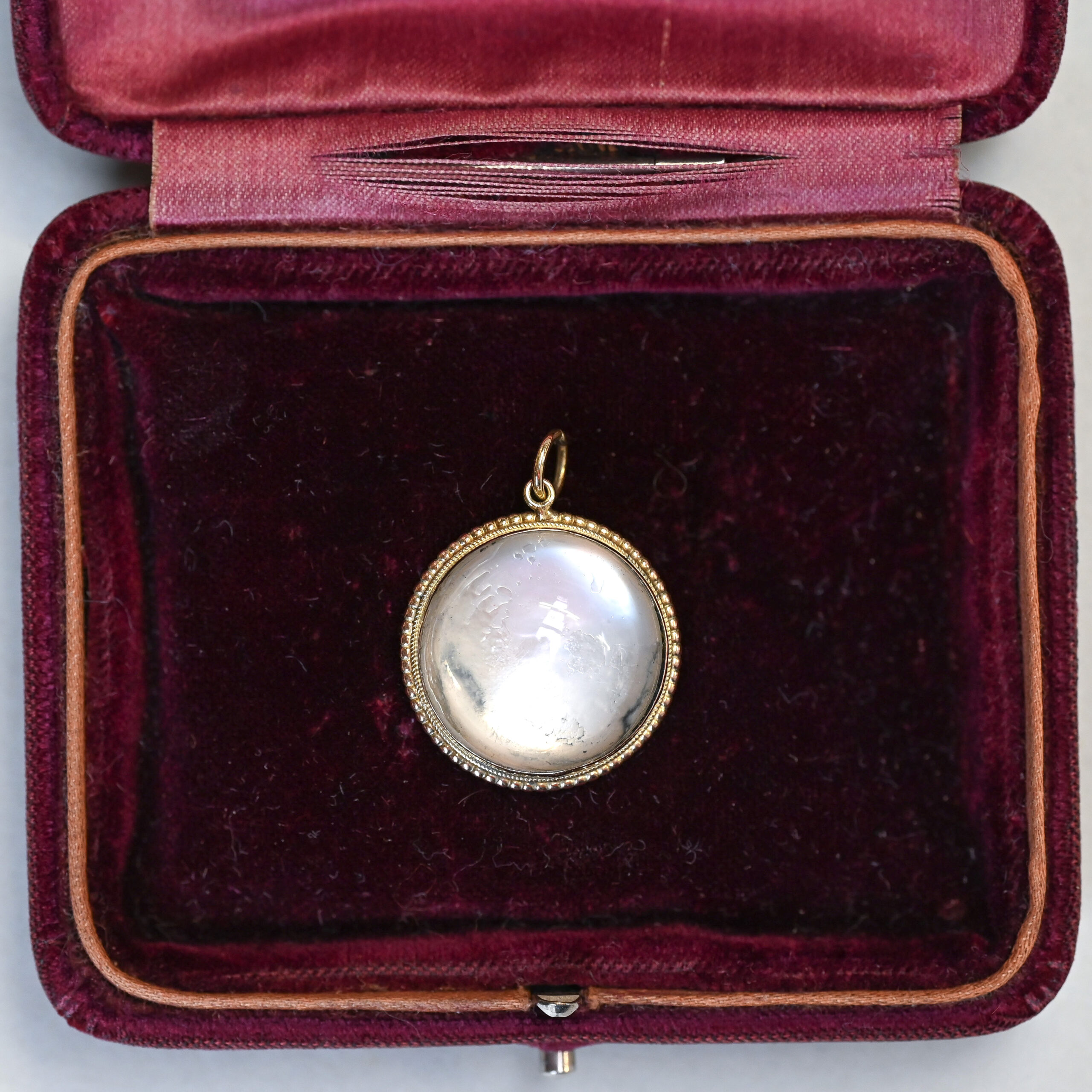 Antique Victorian 15ct gold rock crystal pendant c.1880s - Image 4